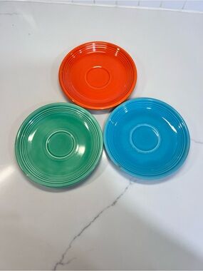 Vintage Fiesta Dinnerware 6" Bread & Butter Plate Multicolor Orange Green Blue